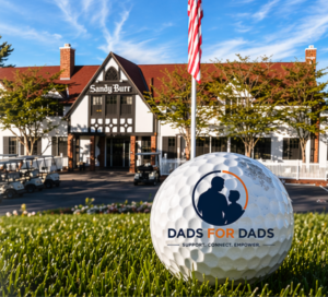 2026 Charity Golf Outing image with clubhouse and golfball.